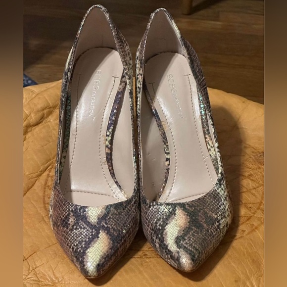 BCBGeneration Iridescent Snake Print Heels - Picture 2 of 7